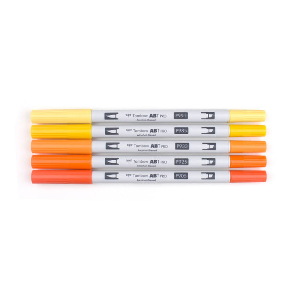 ABT PRO Alcohol - Based Art Markers: Orange Tones 5 - Pack - DIGS