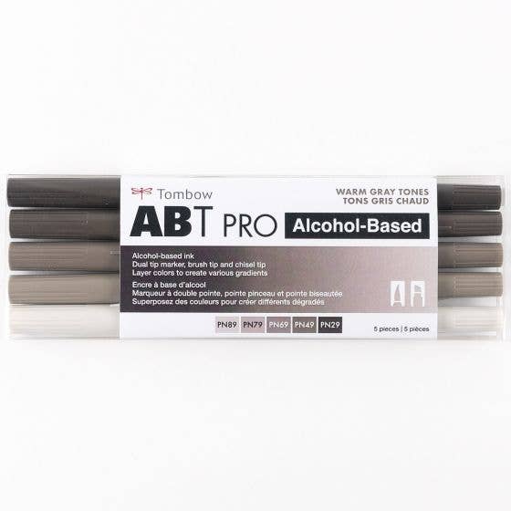 ABT PRO Alcohol - Based Markers: Portrait - Warm Gray Tones 5 - Pack - DIGS