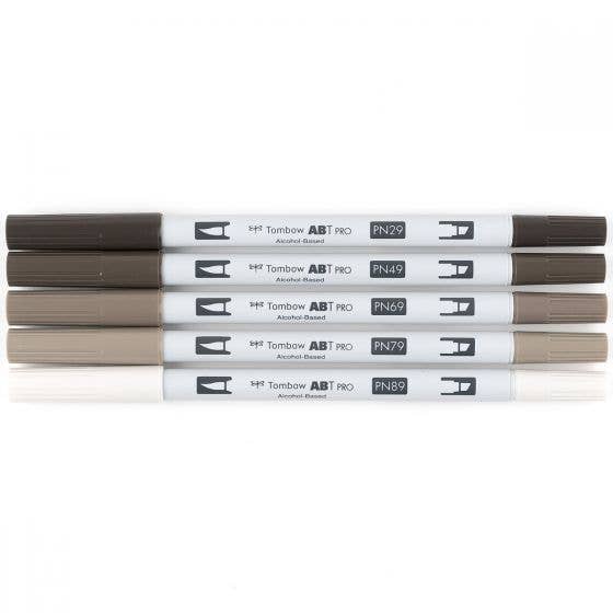 ABT PRO Alcohol - Based Markers: Portrait - Warm Gray Tones 5 - Pack - DIGS