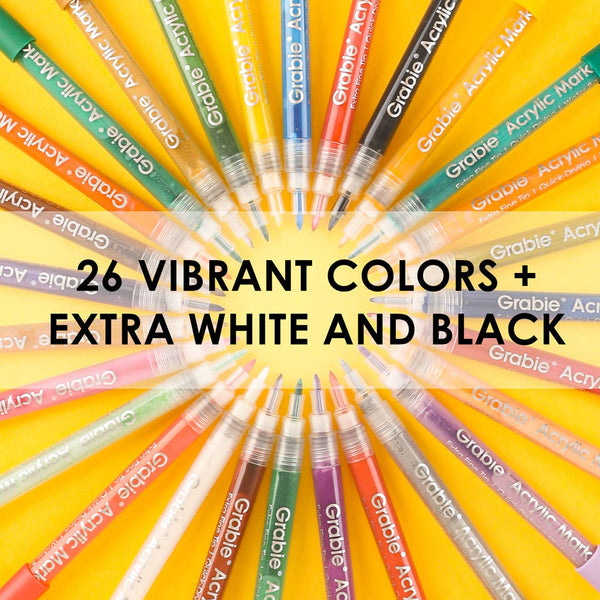 Acrylic Paint Markers - Set of 28 - DIGS