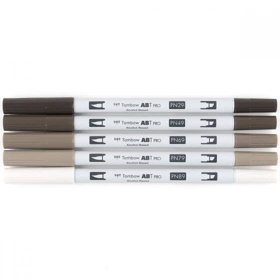 ABT PRO Alcohol-Based Markers: Portrait - Warm Gray Tones 5-Pack