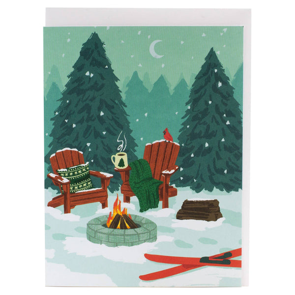 Adirondack Chairs in Snow Holiday Card - DIGS