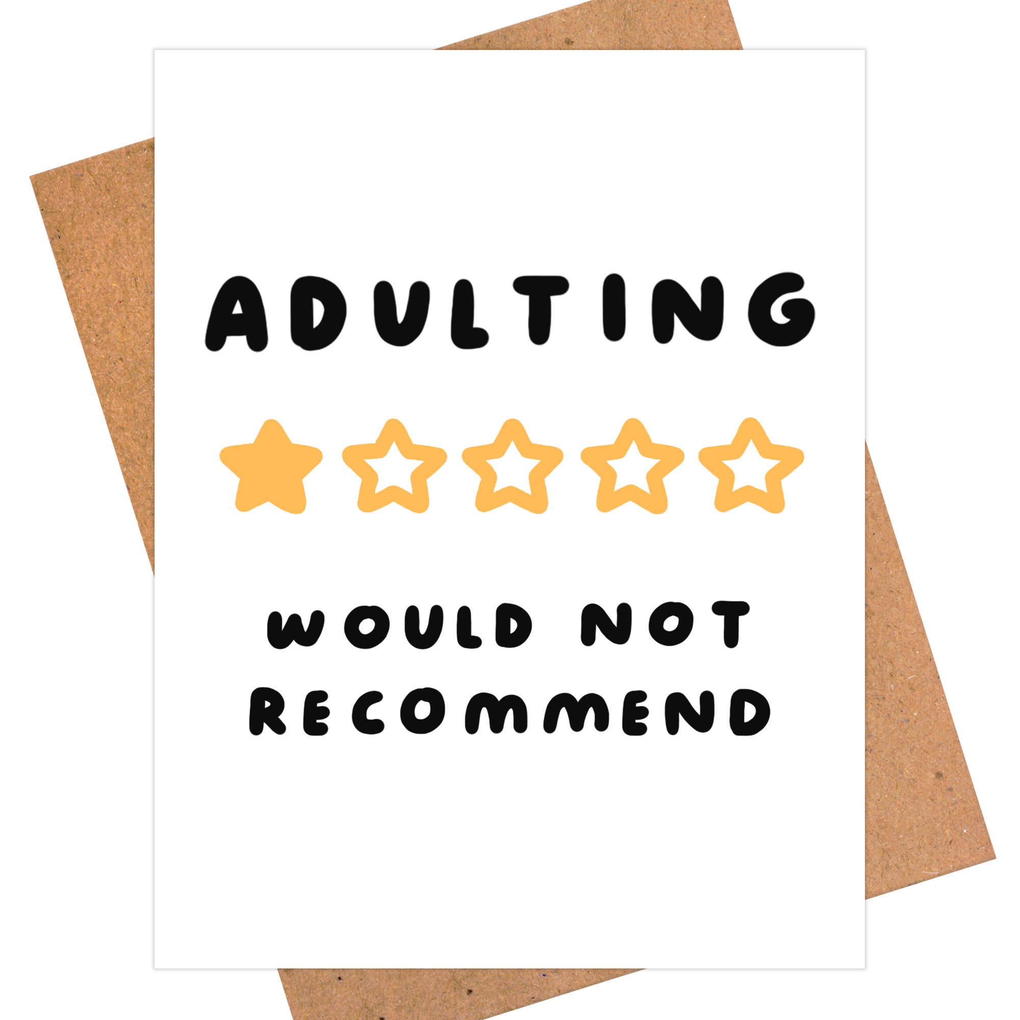 Adulting: Would Not Recommend Card - DIGS