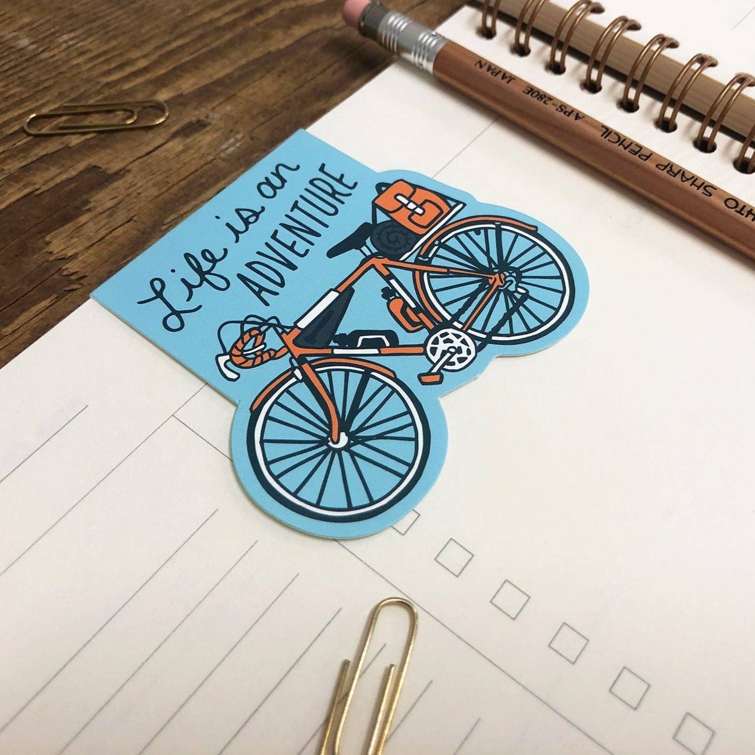 Adventure Bicycle Magnetic Bookmark - DIGS