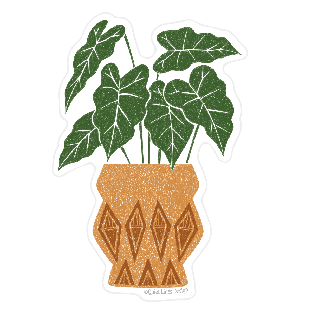 African Mask Plant Sticker - DIGS