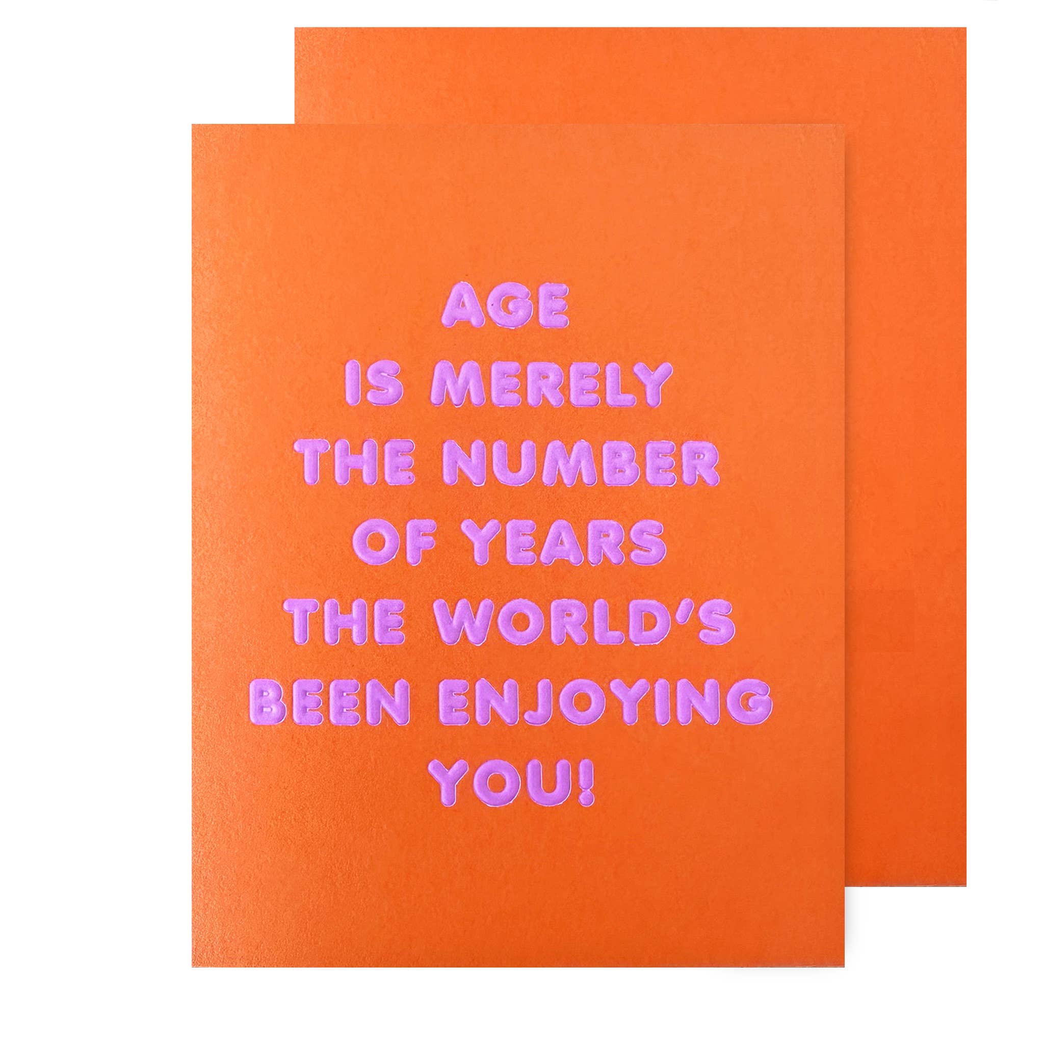 Age is a Number Birthday Card - DIGS