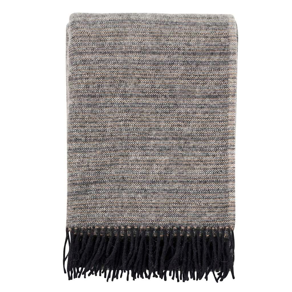 Alaska Black Wool Throw - DIGS