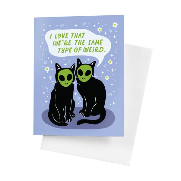 Alien Cat Friends Card - DIGS