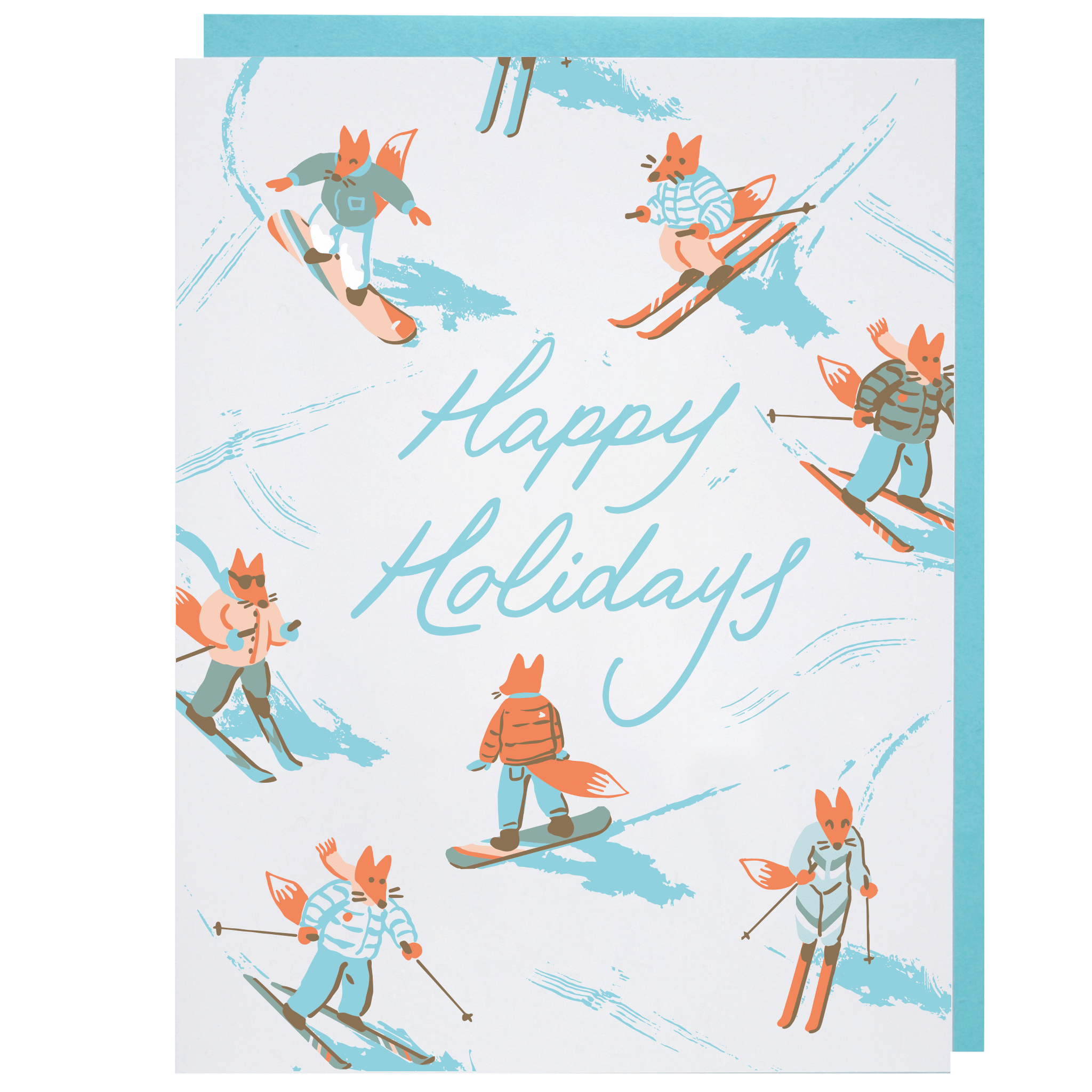 Alpine Foxes Holiday Card - DIGS