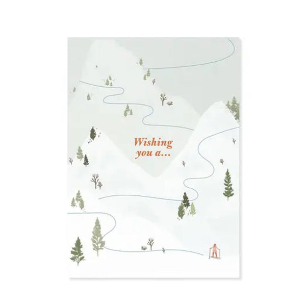 Alpine Ski Slope Christmas Pop - Up Card - DIGS