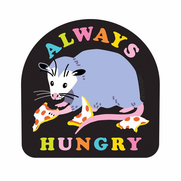 Always Hungry Opossum Sticker - DIGS