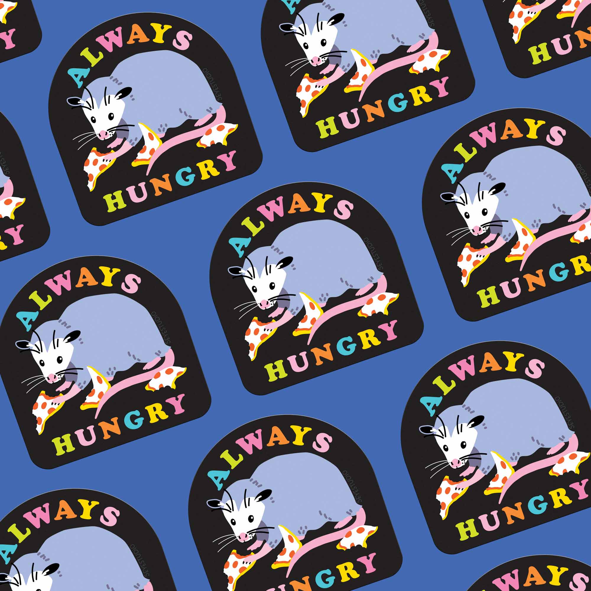 Always Hungry Opossum Sticker - DIGS