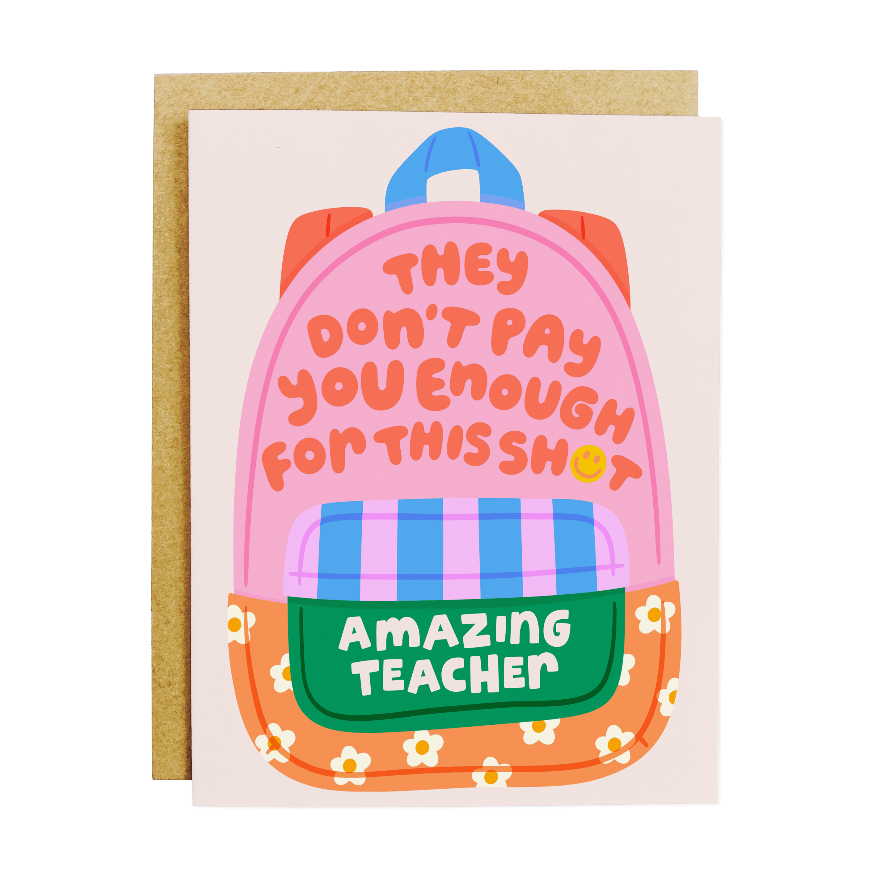 Amazing Teacher Pay Greeting Card - DIGS