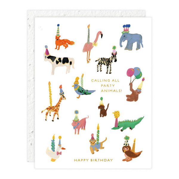 Animal Party Birthday Card - DIGS
