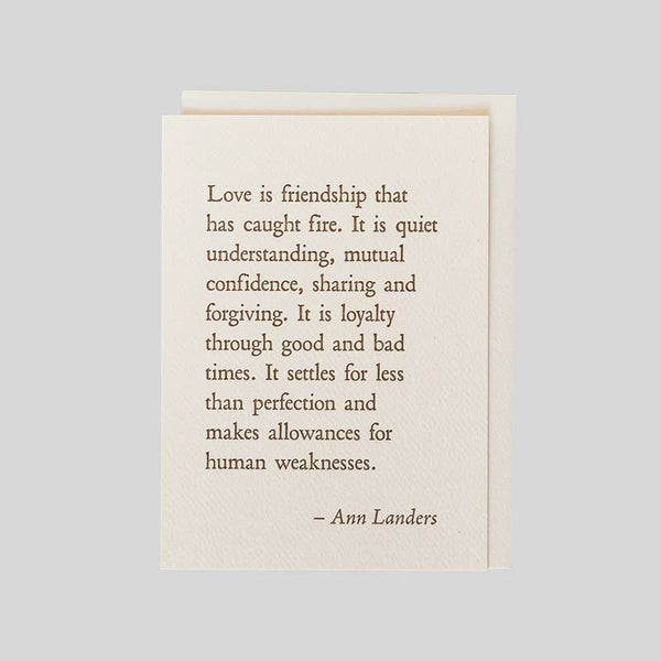 Ann Landers Love Card - DIGS