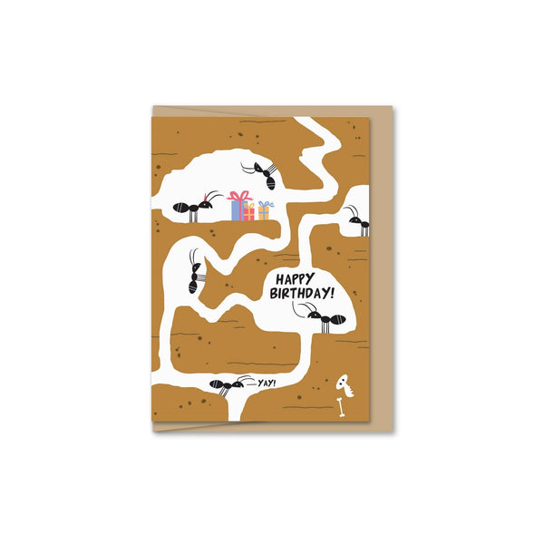 Ant Party Mini Birthday Card - DIGS
