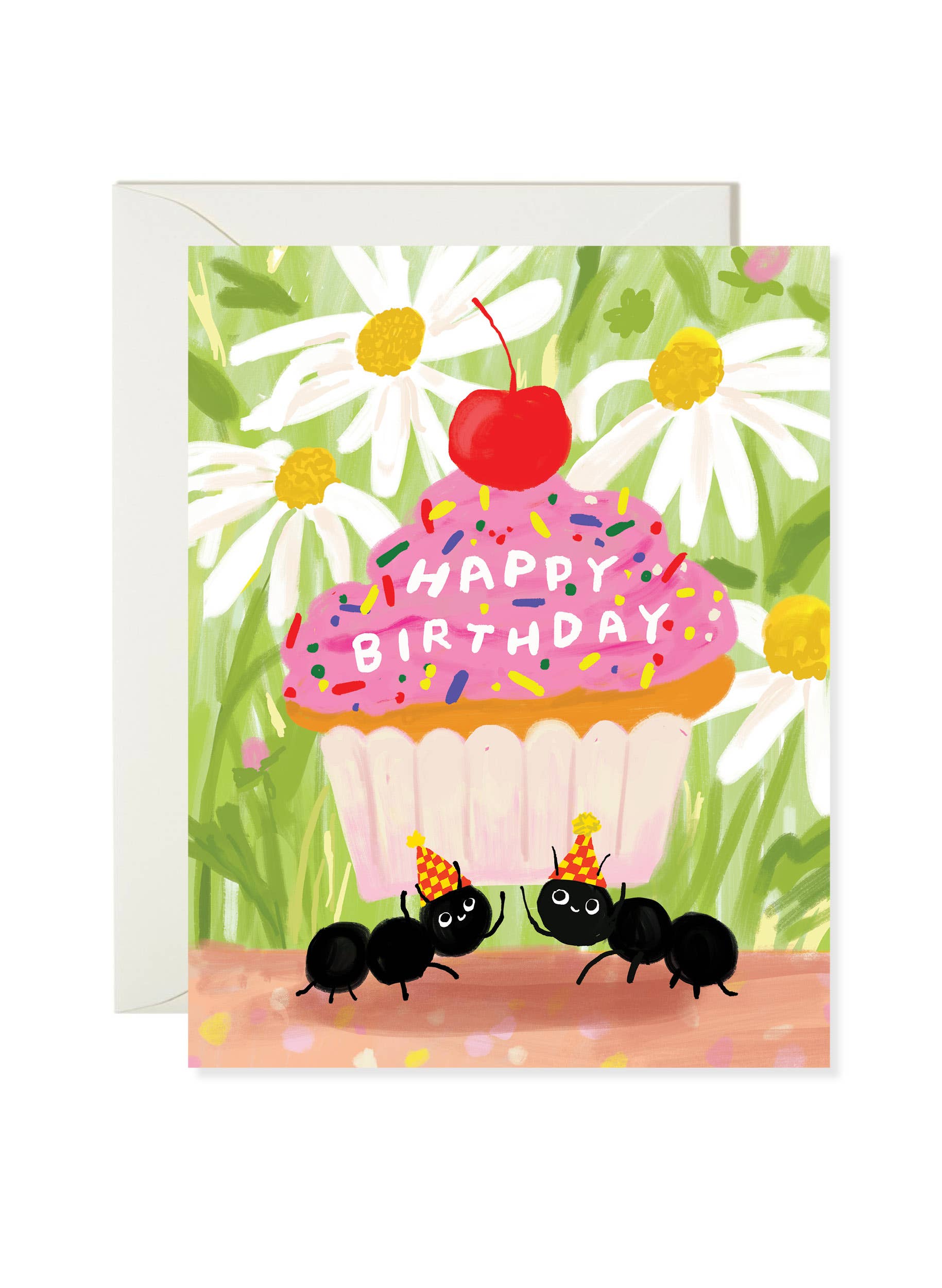 Ants Cupcake Birthday Card - DIGS