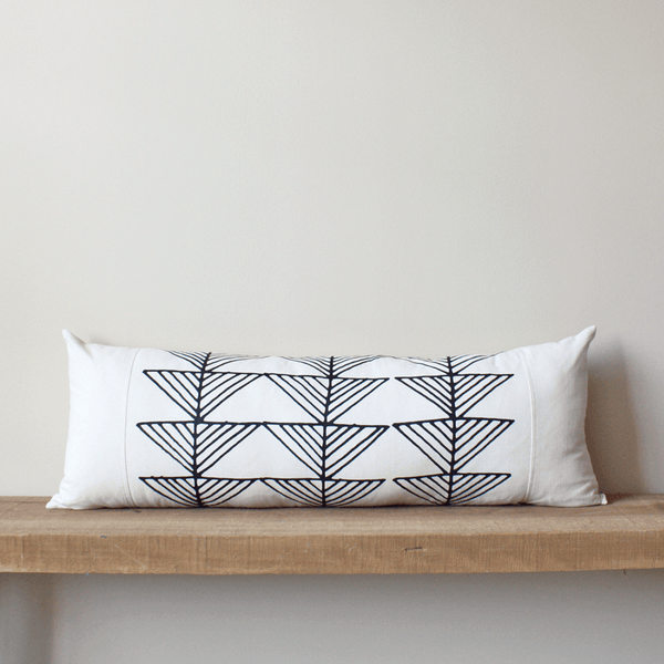 Arrows Organic Cotton Lumbar Pillow - DIGS