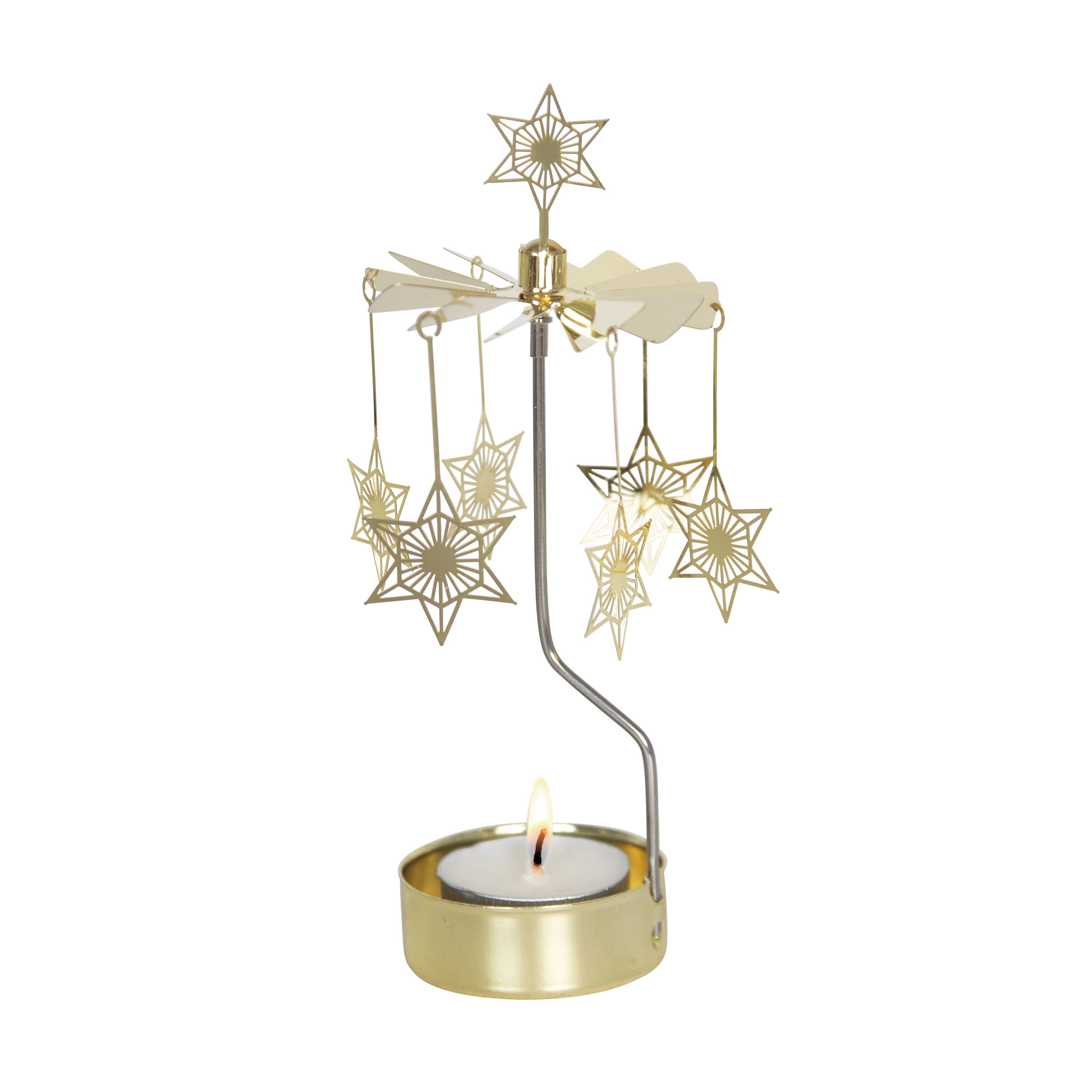 Art Deco Star Tealight Spinner - DIGS