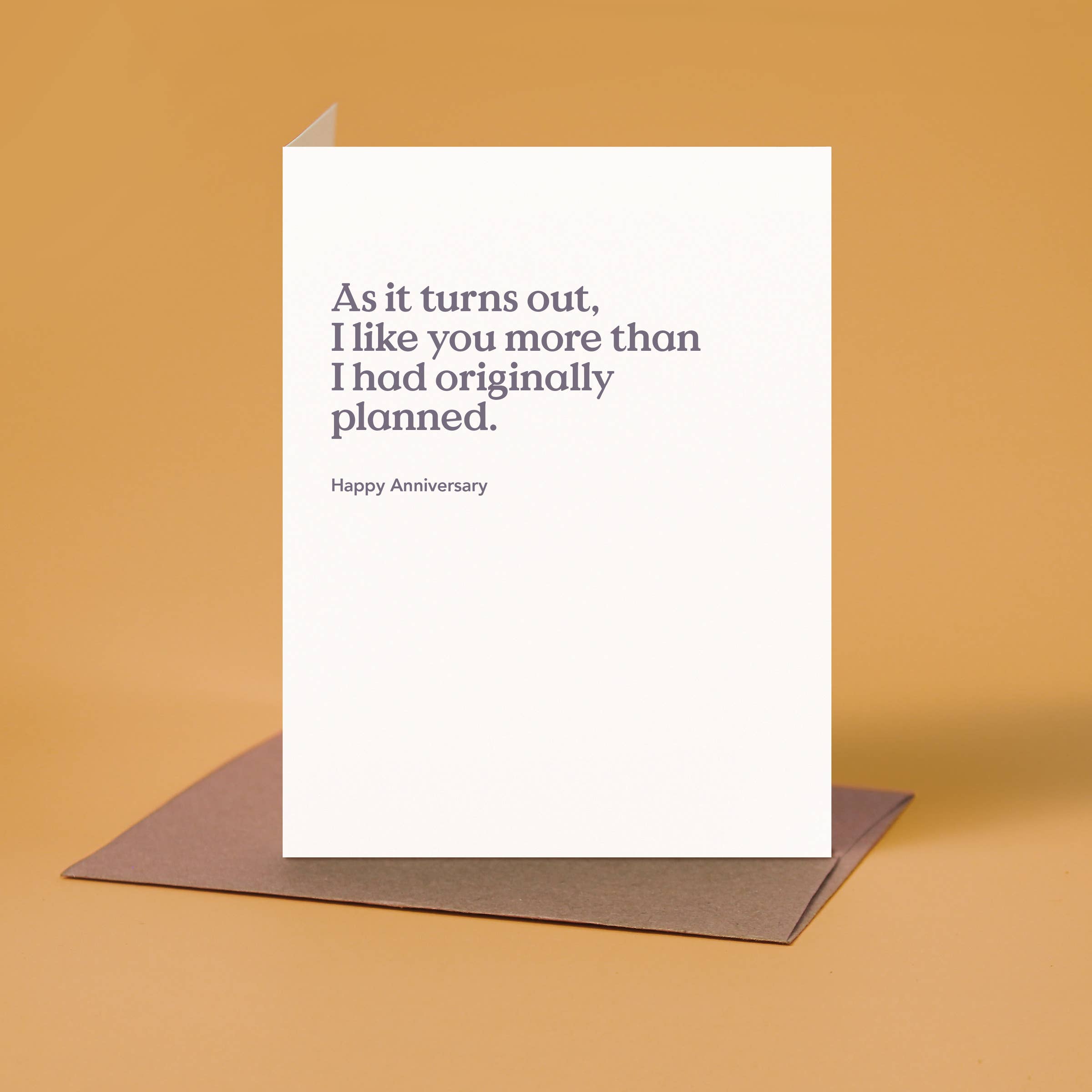 As It Turns Out Anniversary Card - DIGS