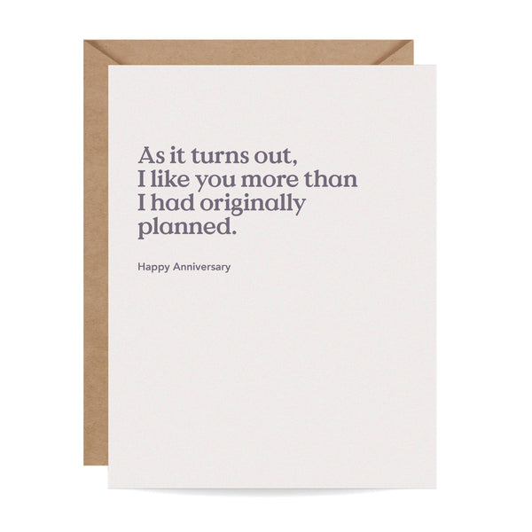 As It Turns Out Anniversary Card - DIGS