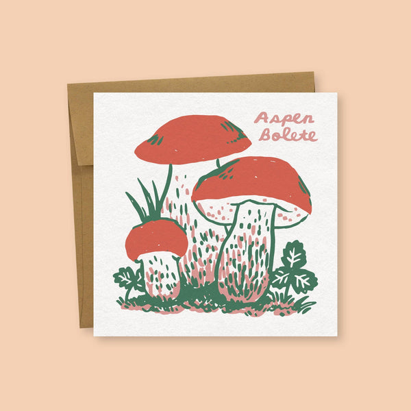 Aspen Bolete Greeting Card - DIGS