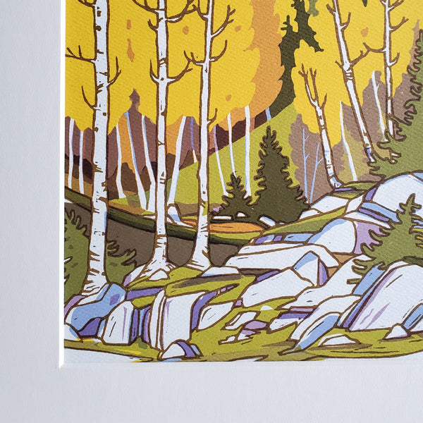 Aspen Landscape Matted Art Print - DIGS