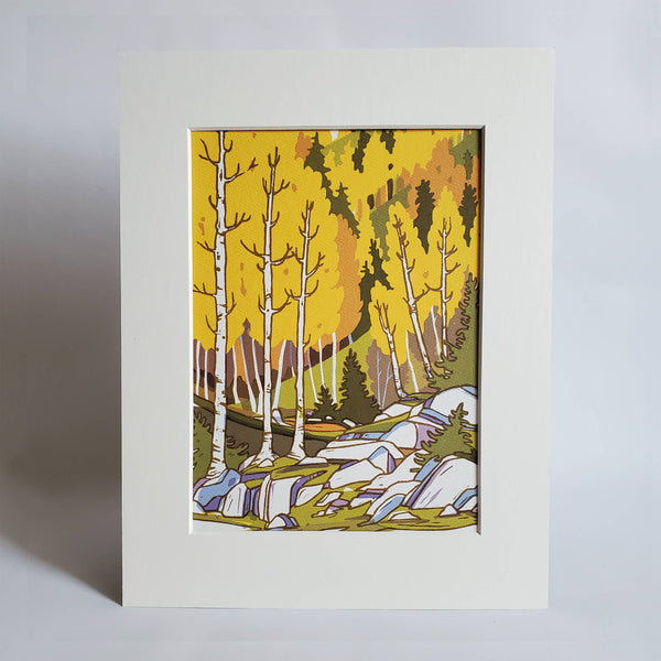 Aspen Landscape Matted Art Print - DIGS