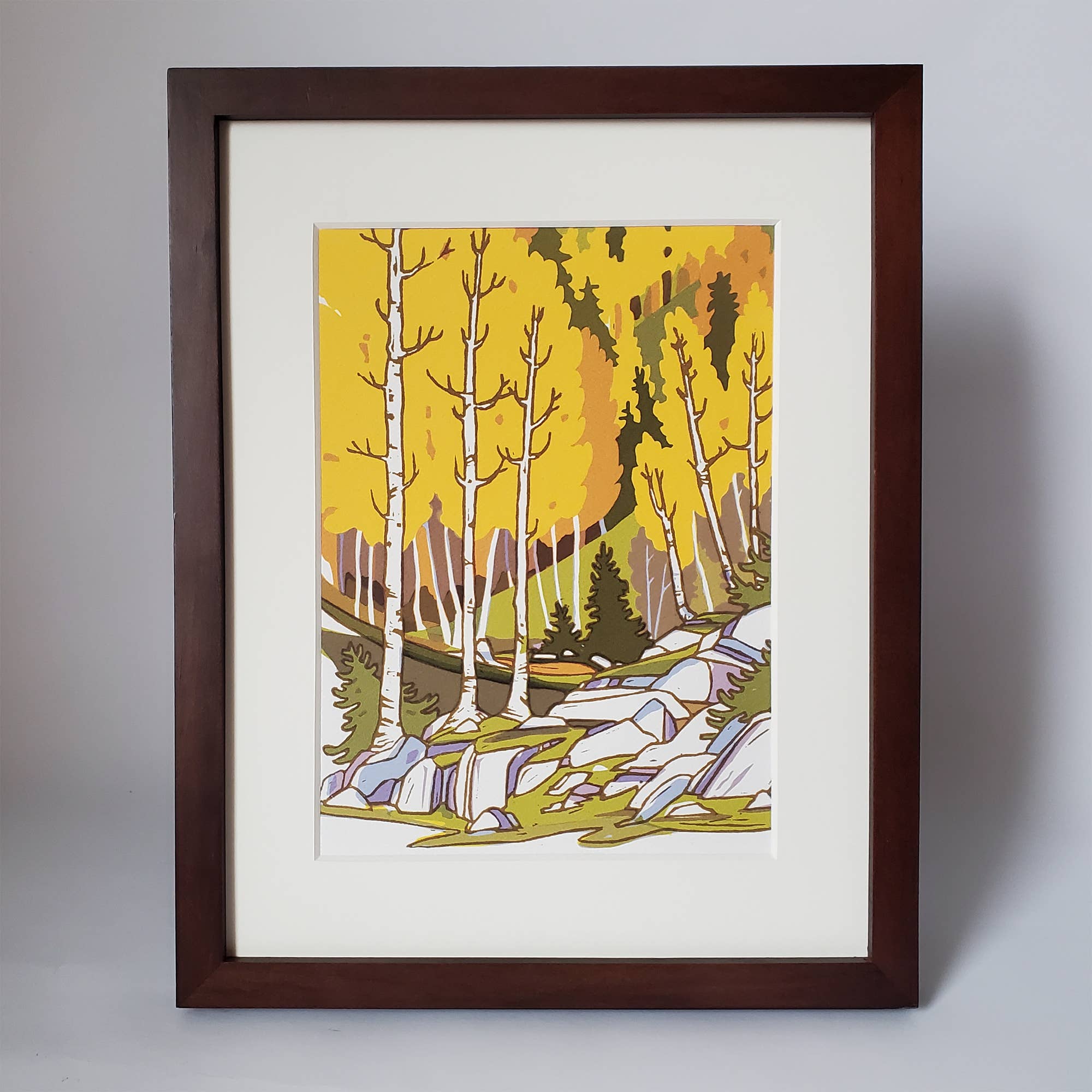 Aspen Landscape Matted Art Print - DIGS