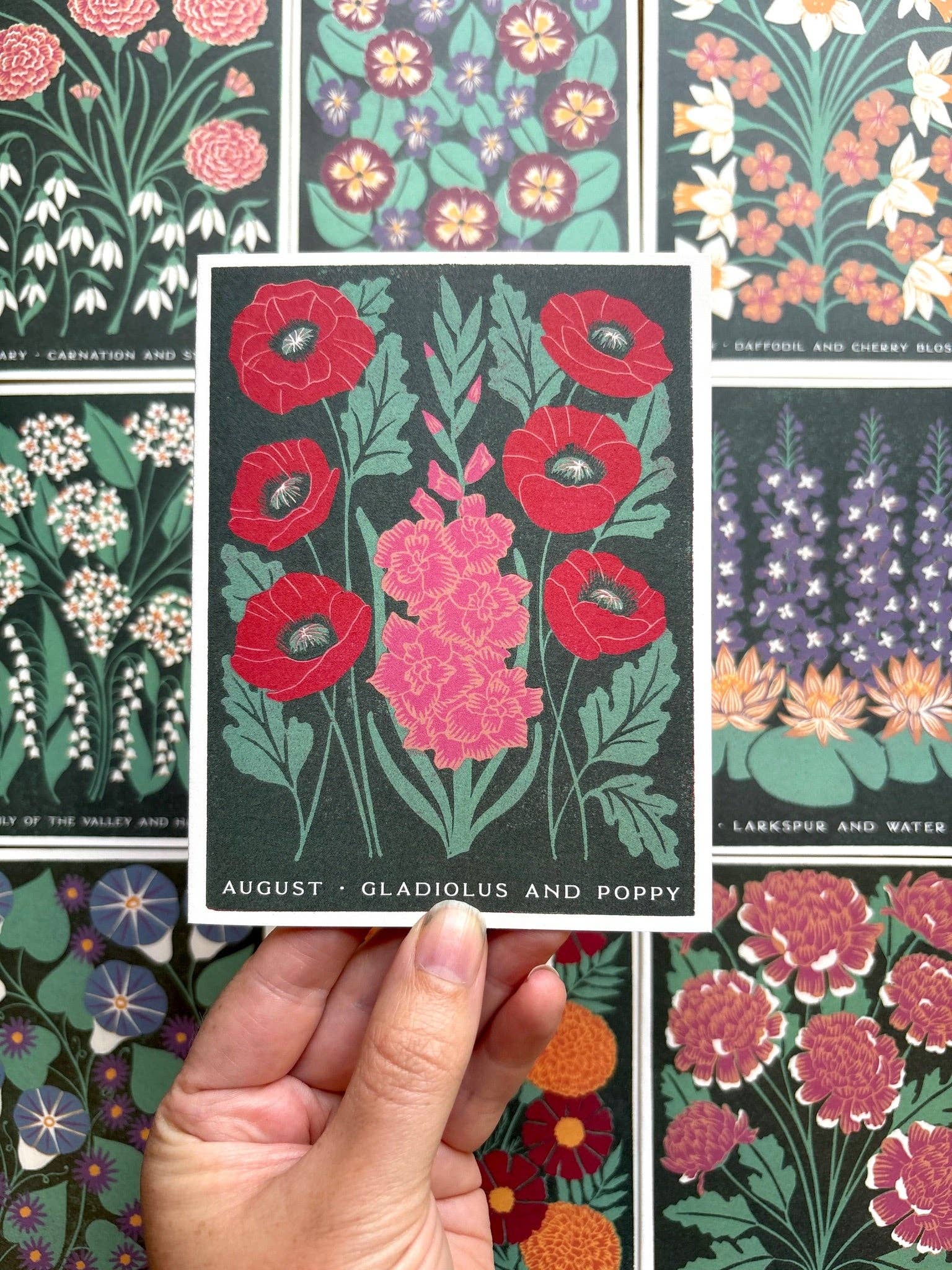 August Month Flowers Card - DIGS
