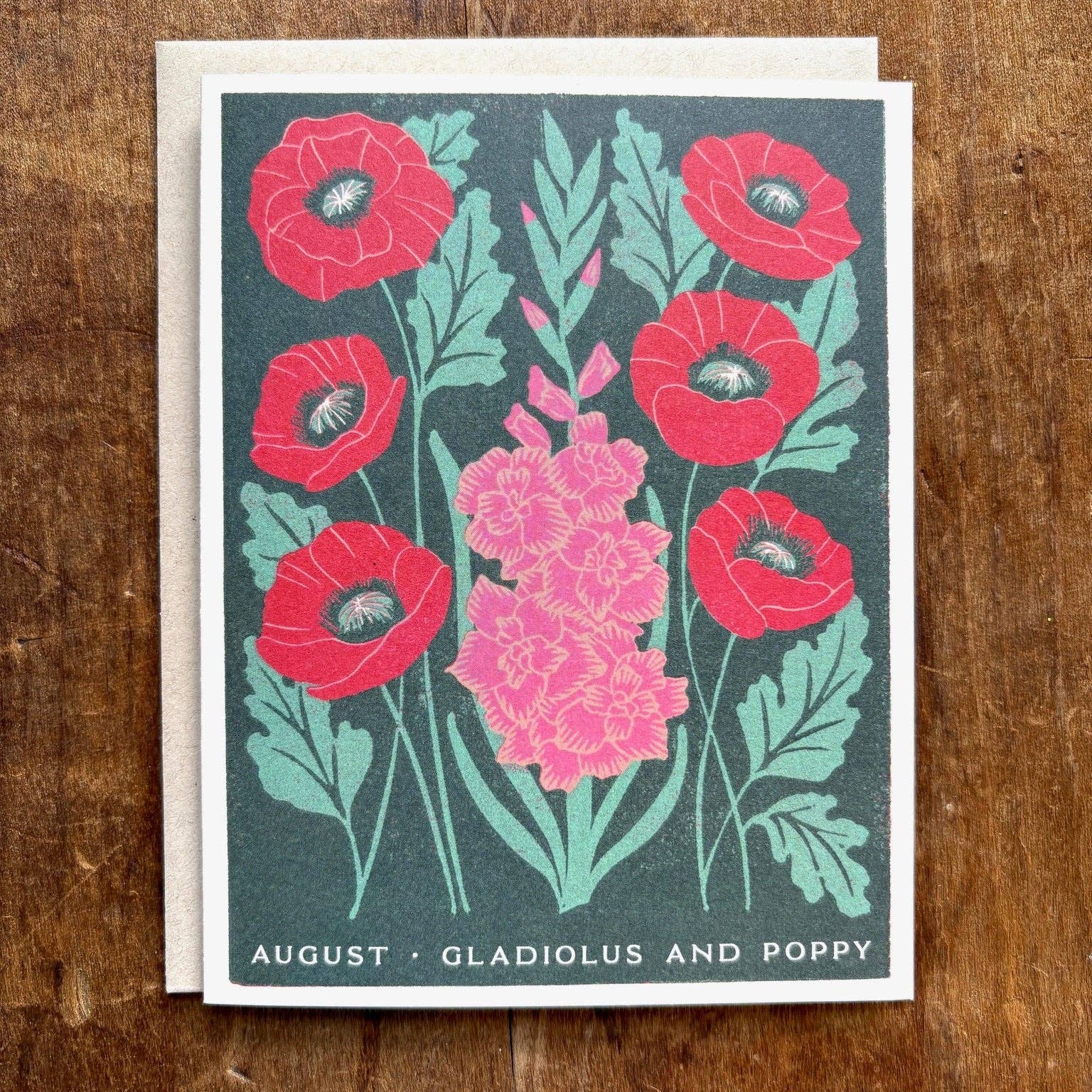 August Month Flowers Card - DIGS