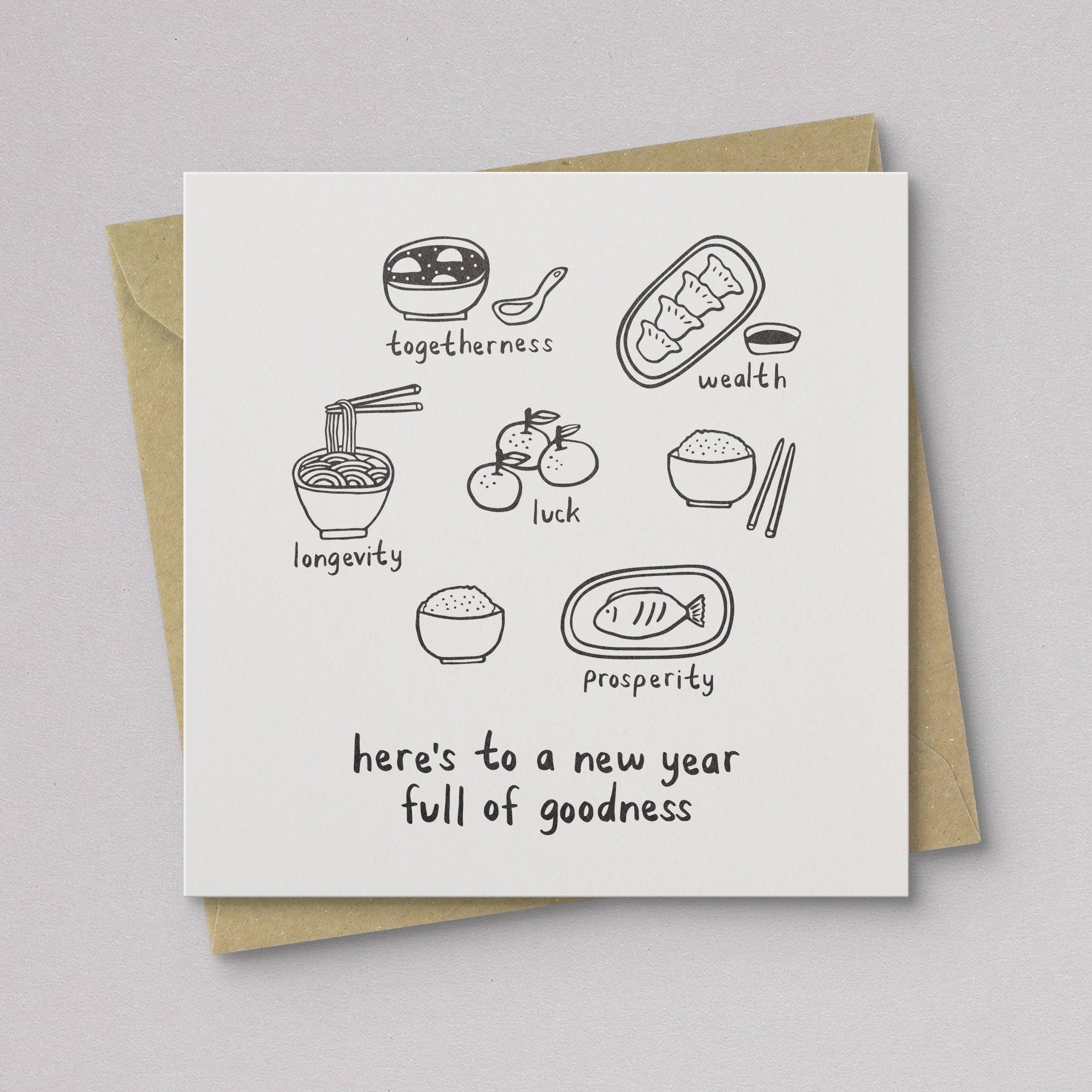 Auspicious Foods Lunar New Year Card - DIGS