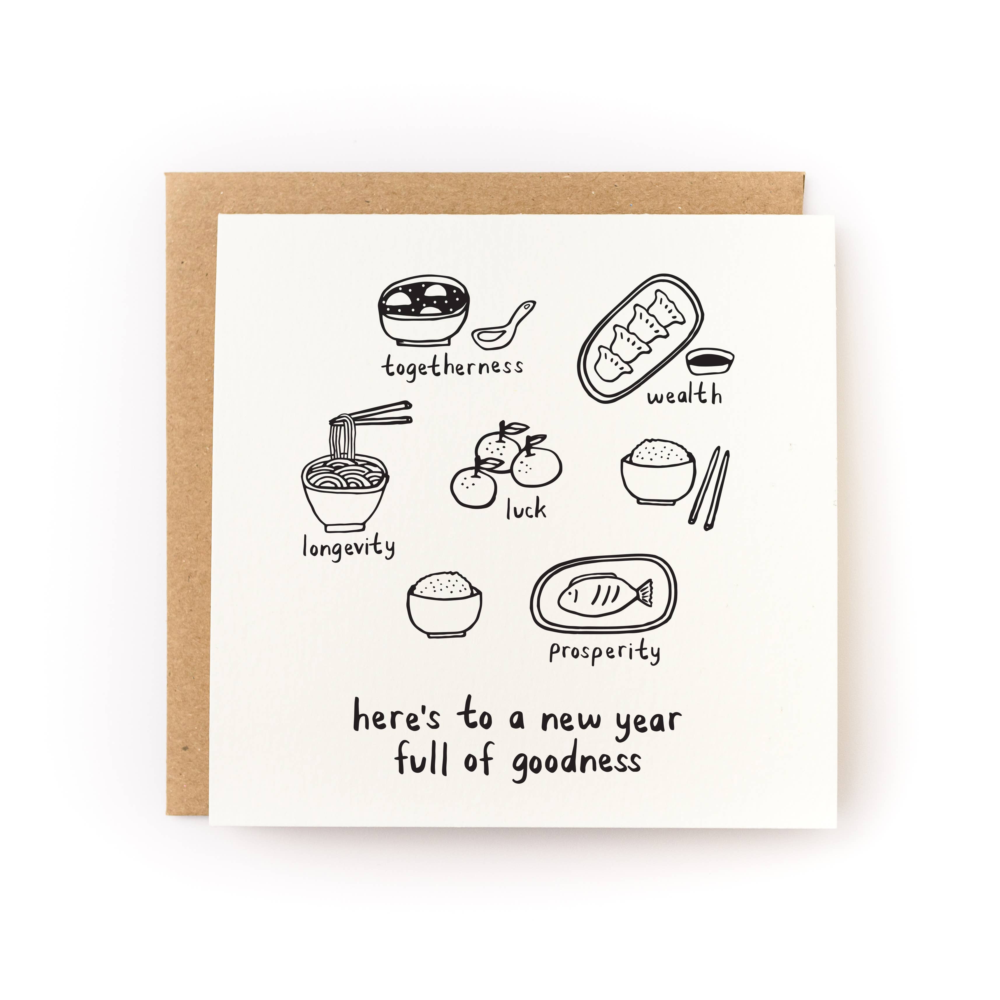 Auspicious Foods Lunar New Year Card - DIGS