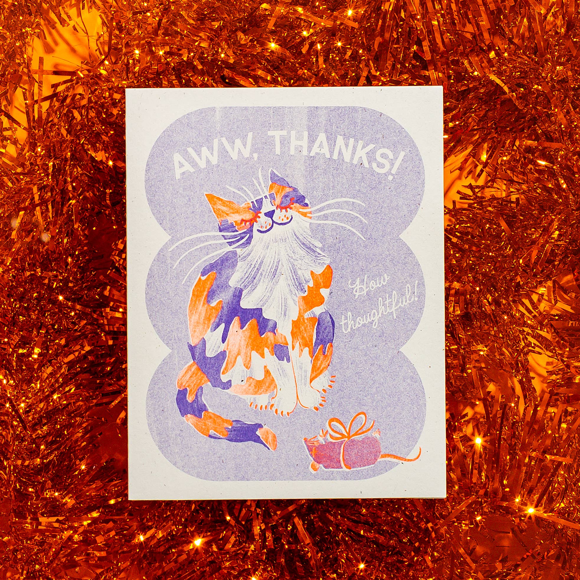 Aww, Thanks! Cat Thank You Card - DIGS