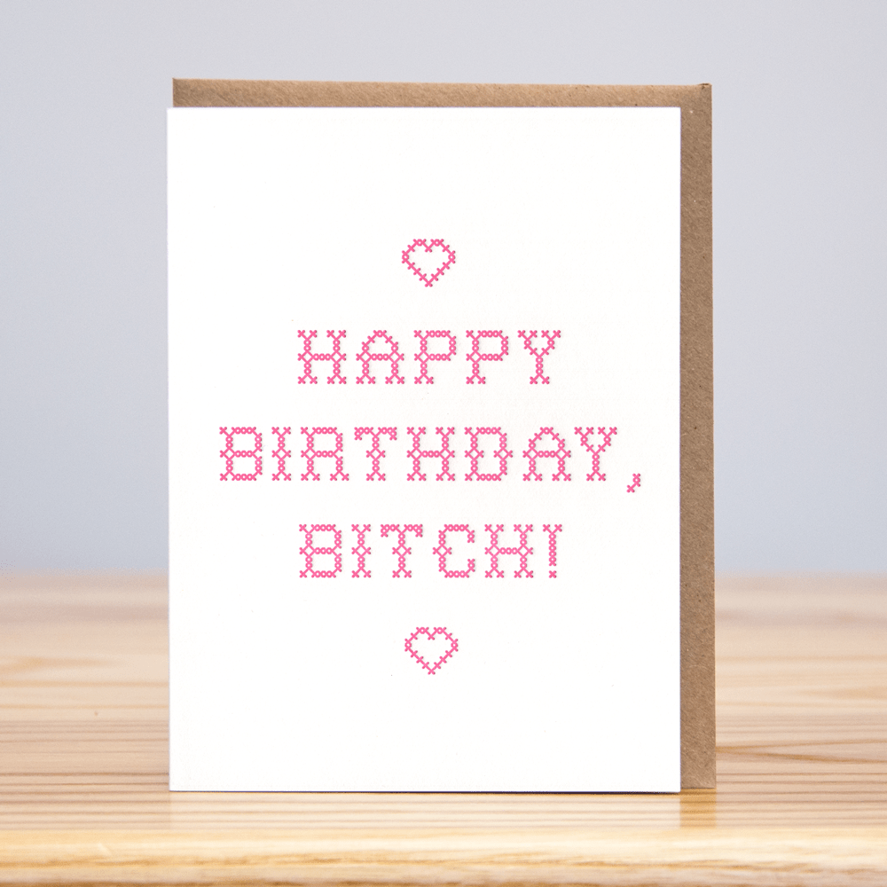 B - Day Bitch Cross - stitch Card - DIGS