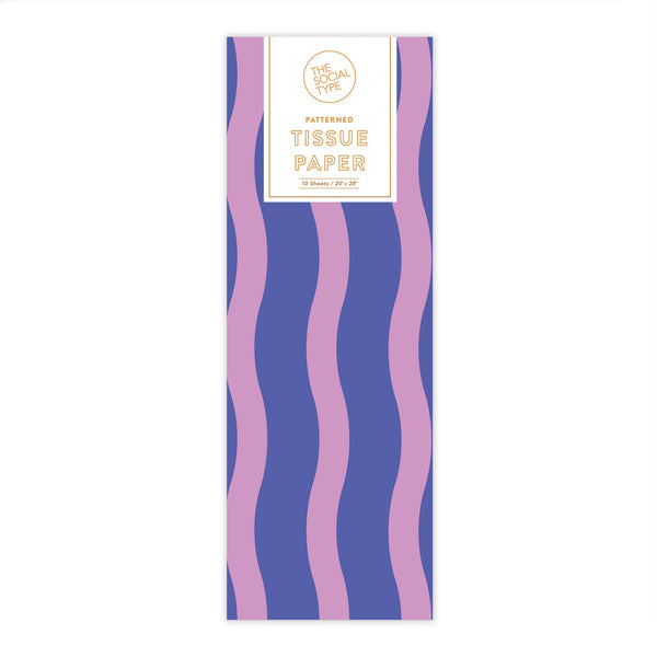 Grape Jelly Fussy Stripe Tissue Paper