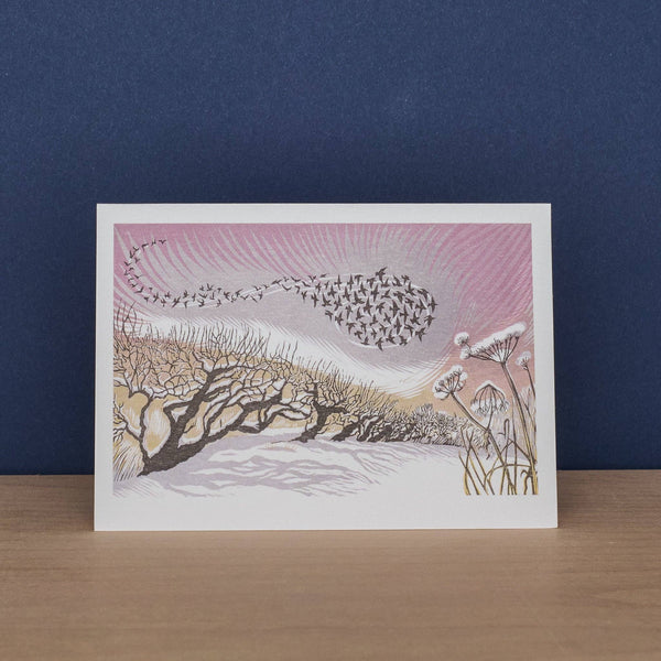 Winter Hares & Starlings Boxed Set of Cards