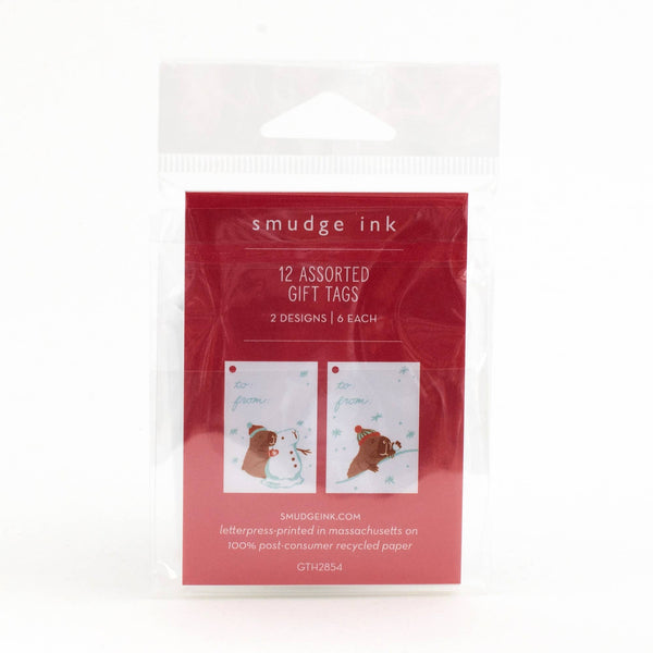 Capybaras in Snow Gift Tag Set