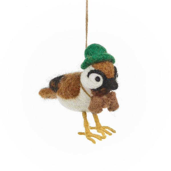 Byron Bird Watcher Felt Ornament