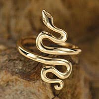 Adjustable Bronze Snake Ring