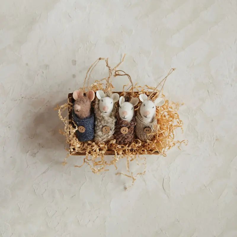 Baby Mouse in Swaddle Ornament - DIGS
