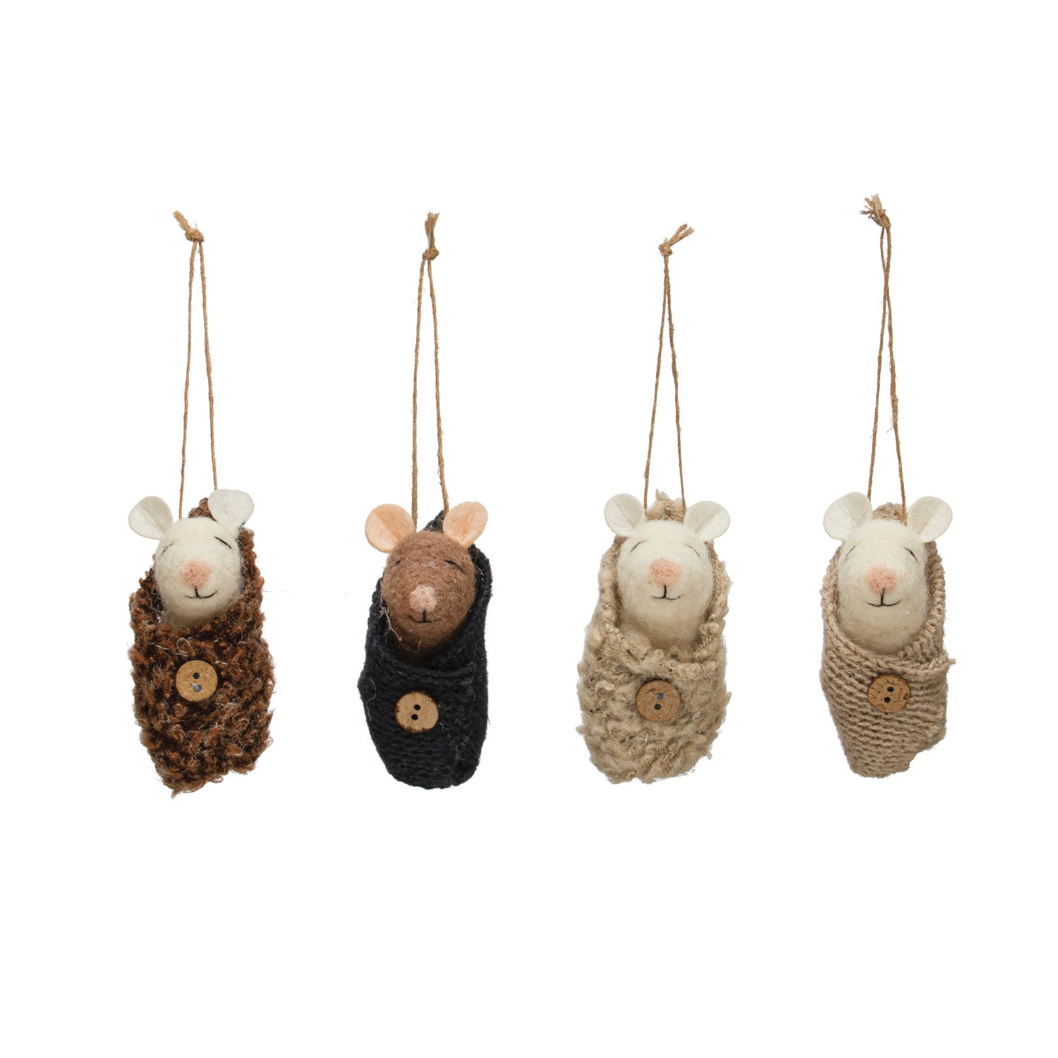 Baby Mouse in Swaddle Ornament - DIGS