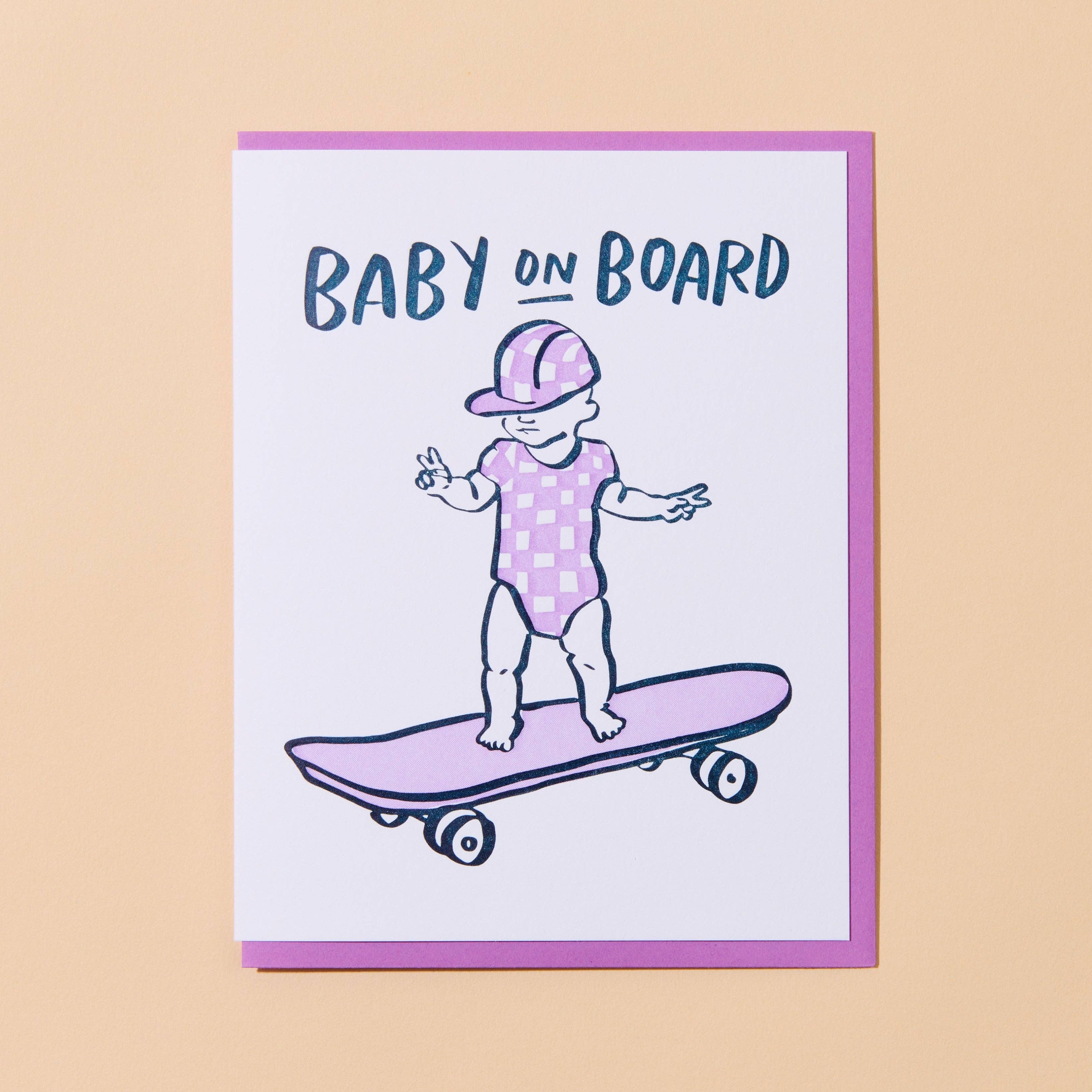 Baby on Board Skateboard Card - DIGS
