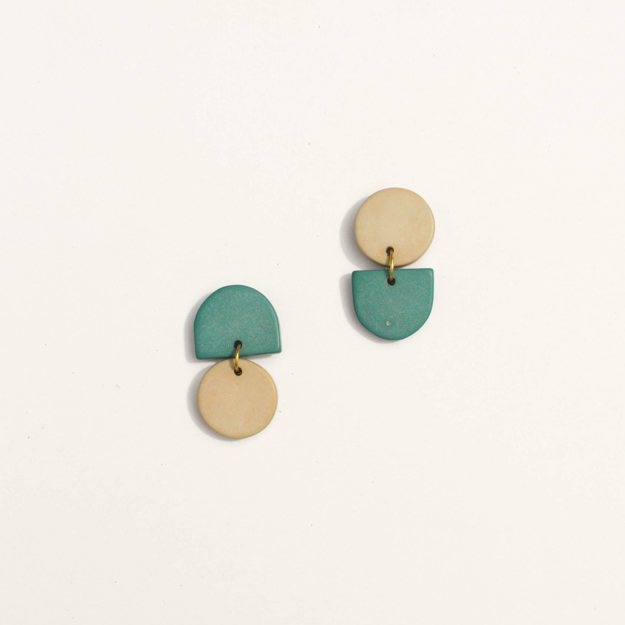 Backflip Clay Earrings: Warm Spruce - DIGS