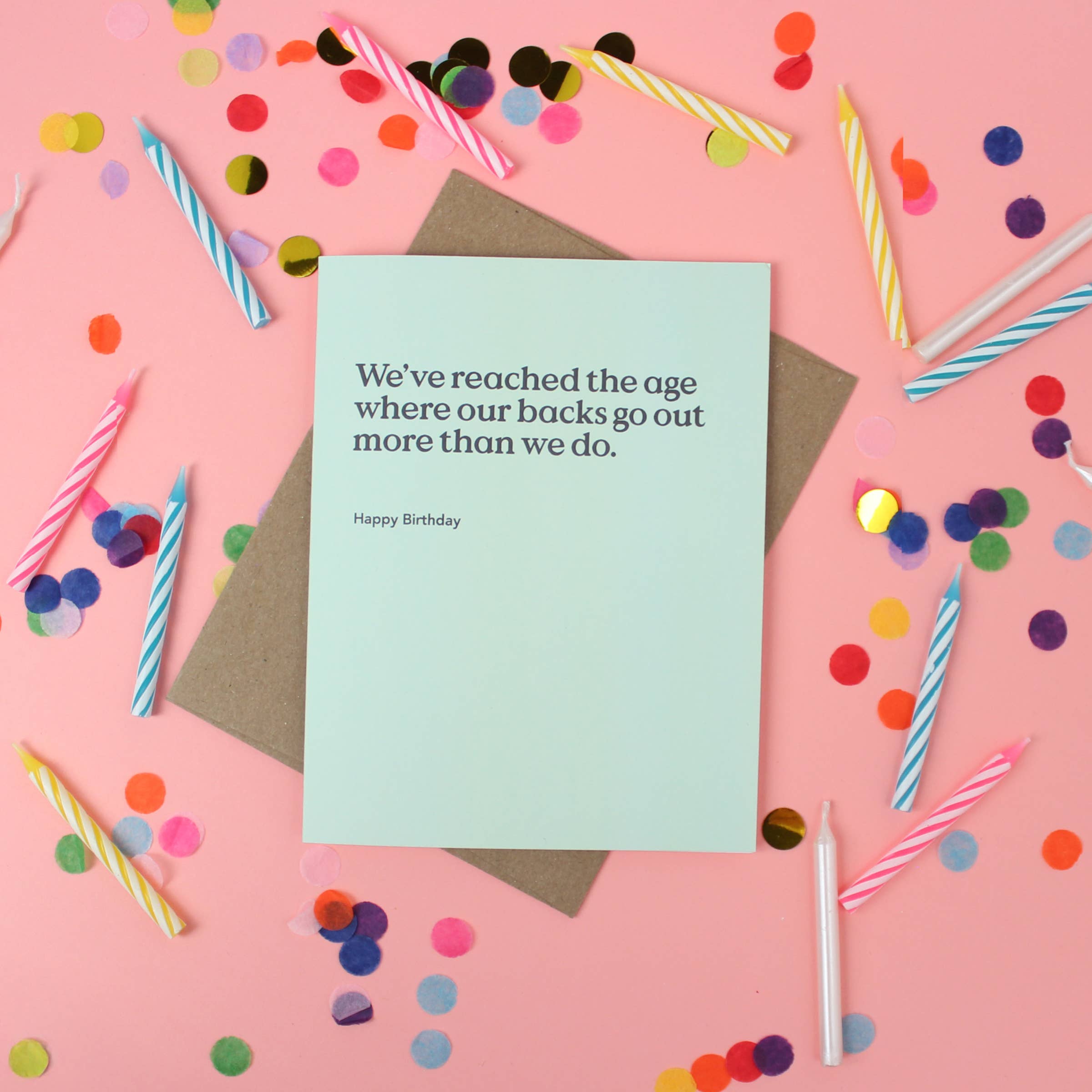 Backs Go Out Birthday Card - DIGS