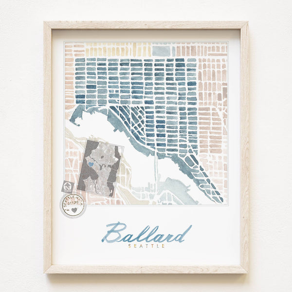 Ballard Neighborhood Map Print - DIGS