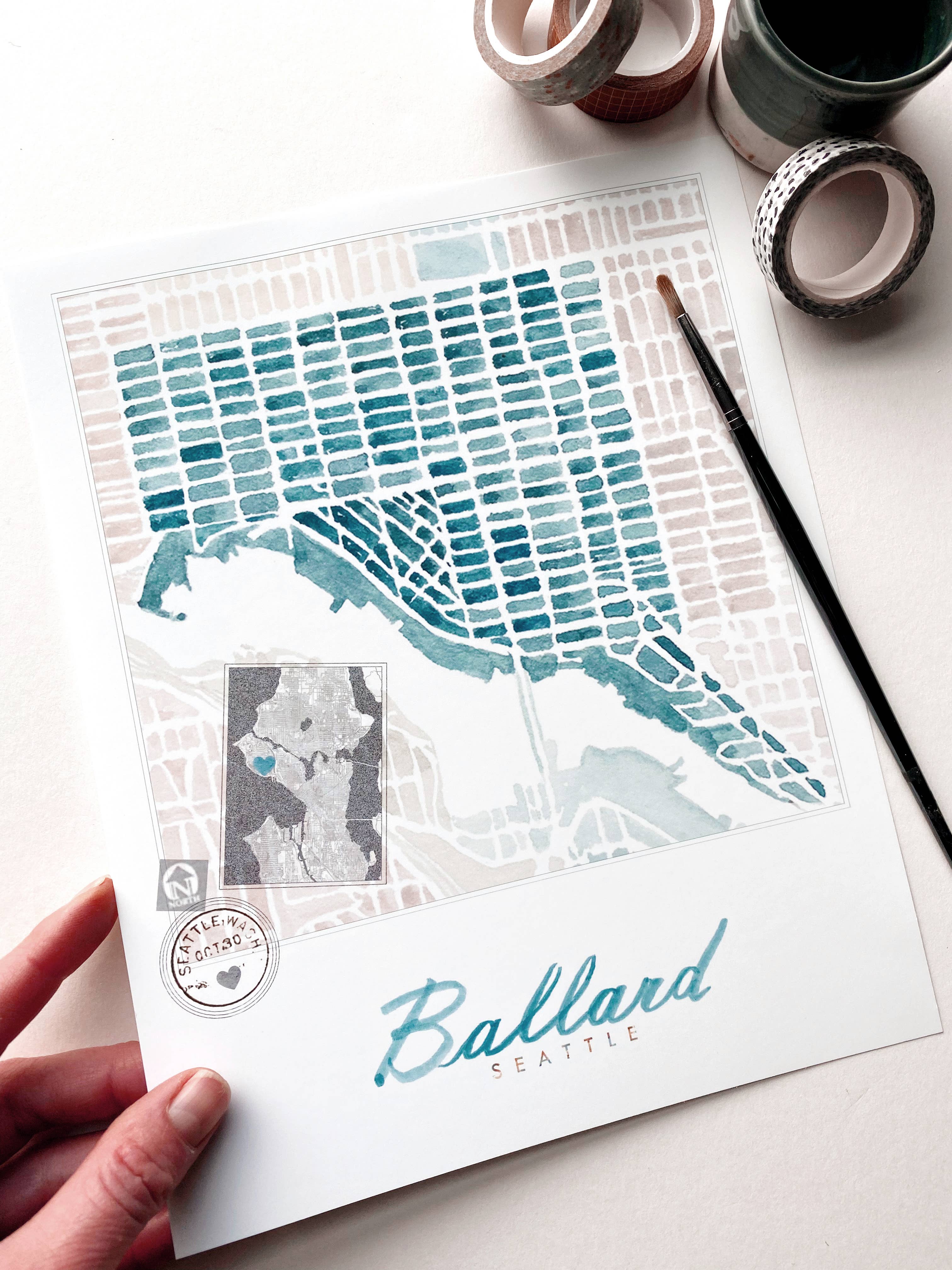 Ballard Neighborhood Map Print - DIGS