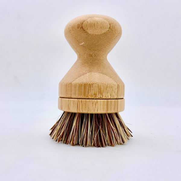 Bamboo Pot Scrubber with Replaceable Palm Fiber Head - DIGS