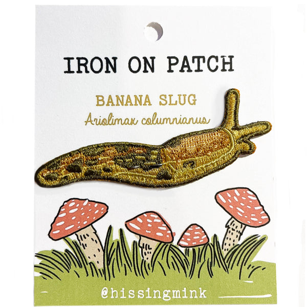 Banana Slug Iron On Patch - DIGS