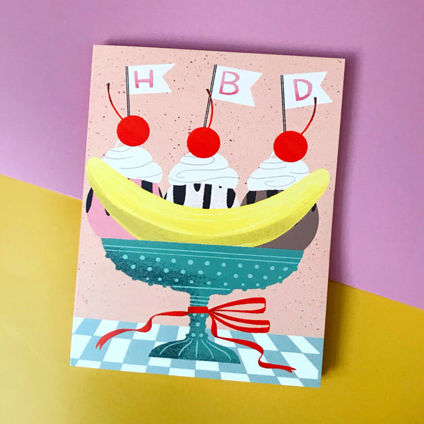 Banana Split Birthday Card - DIGS